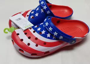 Crocs Classic American Flag Clog Herren Größe 11 Team USA patriotisch - NEU mit Etikett - Bild 1 von 8
