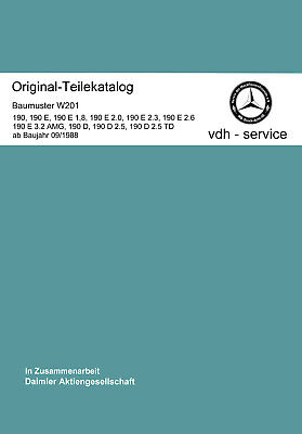 Mercedes Benz ErsatzTeilkatalog W 201 Ab 1988 • 20€