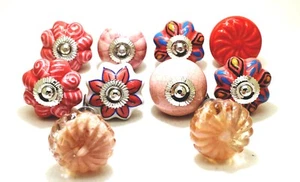 10 Pcs Ceramic & Glass Kitchen Cabinet Door Decorative Knobs Pulls 38 mm Drawer - Picture 1 of 8