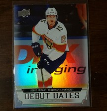 2022-23 Upper Deck Anton Lundell Florida Panthers Debut Dates Refractor Card #3