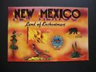 Railfans2 503) Postcard, New Mexico, Black Bear, State Flag And Seal, Roadrunner