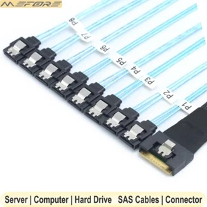 PCI-E Slimline SAS SFF-8654 8I To 8 Ports SATA 7PIN Hard Drive Conversion Cable - Picture 1 of 6