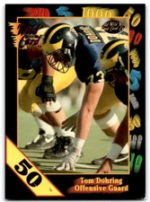 1991 Wild Card Draft 20 Stripe Tom Dohring Michigan Wolverines #113