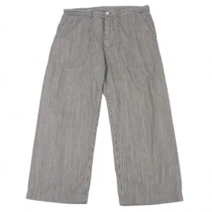 45rpm bakkurii Indigo Dyed Cotton Hickory Stripe Pants Size 3(K-133986) - Picture 1 of 12