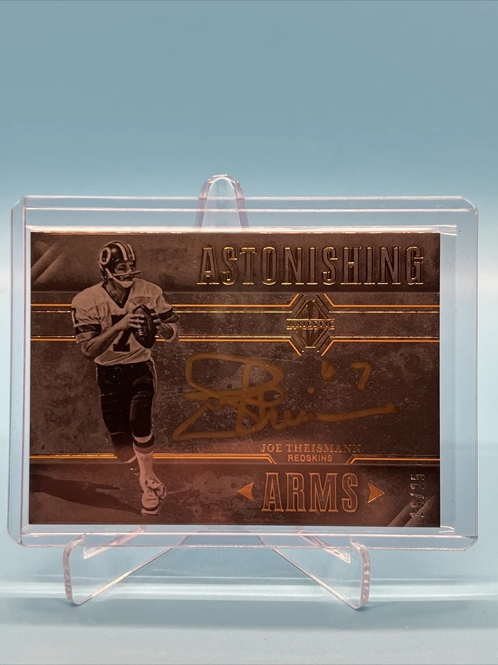JOE THEISMANN 2017 PANINI MAJESTIC ASTONISHING ARMS AUTOGRAPHS GOLD AUTO /25 - Image 1 of 2
