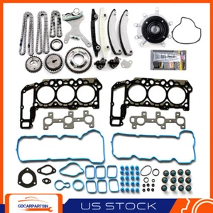 Nuevo kit de cadena de distribución juego de juntas de cabeza bomba de agua para Dodge Dakota Jeep 3,7 L - Imagen 1 de 19