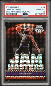 2023 Mosaic Jam Masters #14 Lebron James Mosaic Prizm PSA 10 GEM LA Lakers - Picture 1 of 2