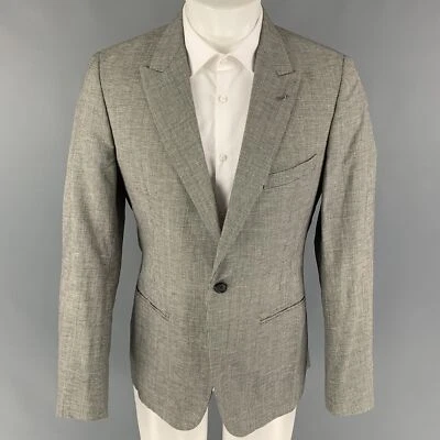 BAND OF OUTSIDERS Size 42 Black White Houndstooth Wool Sport Coat - Image 1 of 4