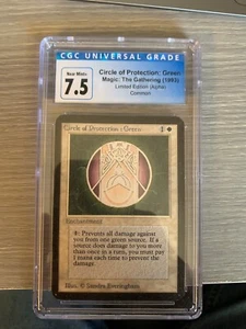 MTG Alpha Circle of Protection Green CGC 7.5 NM+ - Picture 1 of 3