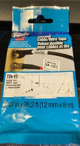 NEU VERSIEGELT Brother TZe-FX231 SCHWARZ auf WEISS flexibles Kabel/Draht 1/2" x 26,2' - Bild 1 von 3