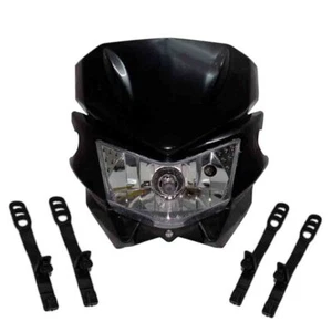 Kit de carenado de faros de motocicleta para Honda Suzuki Kawasaki negro Supermoto - Imagen 1 de 6
