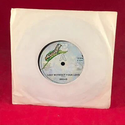 BREAD Lost Without Your Love 1976 UK 7" vinyl single original Elektra record 45 - Image 1 of 2