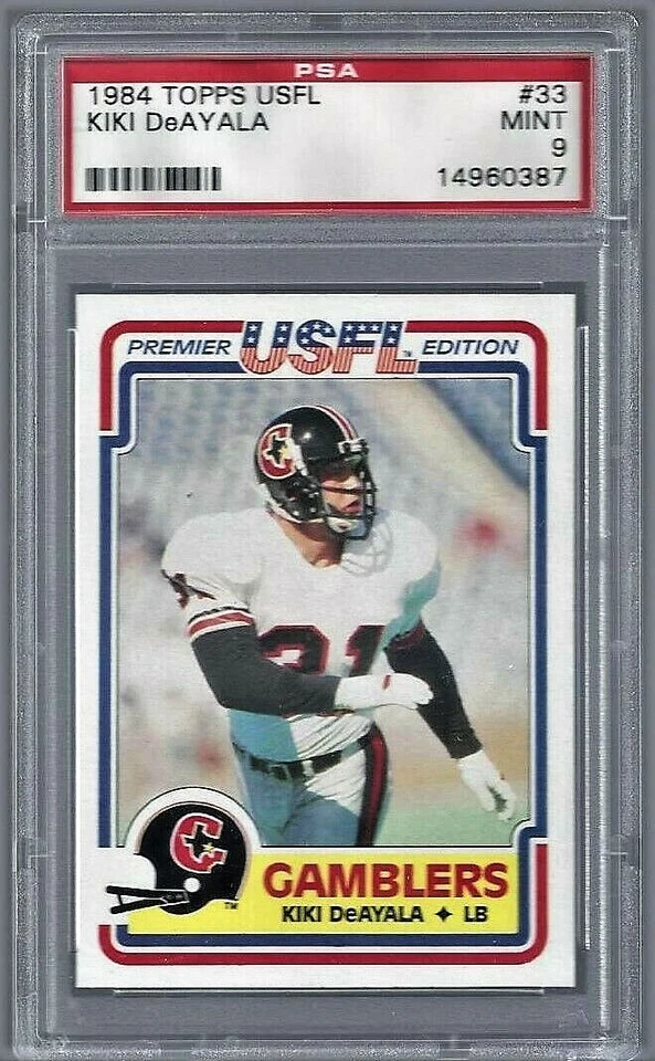 1984 Topps USFL #33 Kiki DeAyala PSA 9 MINT 14960387 - Image 1 of 1