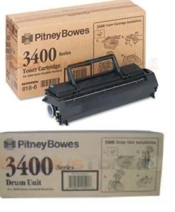2 NEUE ORIGINAL werkseitig versiegelte Pitney Bowes 818-6 Toner und 818-7 Trommel  - Bild 1 von 1
