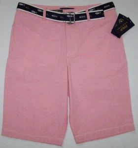NWT Polo Ralph Lauren Classic OXFORD PINK Shorts FISH BELT 18 Boy STRETCH Cotton - Picture 1 of 3
