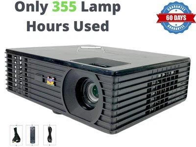 ViewSonic PJD5533w DLP Projector 2800 ANSI 4k HDMI w/Bundle Only 355 Hours Used - Image 1 of 4