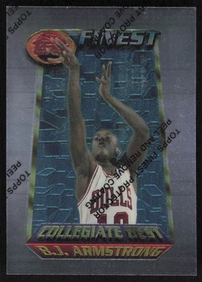 BJ ARMSTRONG 1994-95 TOPPS FINEST COLLEGIATE BEST #252 W/COATING CHICAGO BULLS - Image 1 of 3