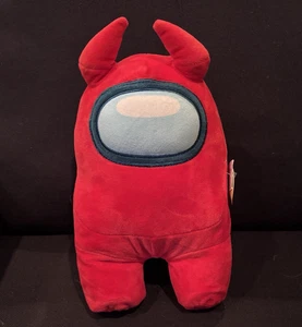 AMONG US Red Plush Crewmate w/ Devil Horns – 12” Video Game Toy Stuffed - Picture 1 of 4