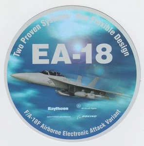 Vintage EA-18 F/A-18F Airborne Electronic Attack Variant Flight Sticker Decal - Picture 1 of 2