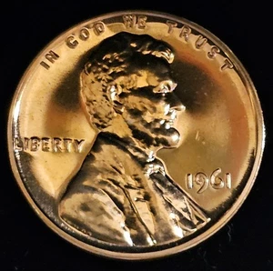 1961 Lincoln Memorial Cent Proof  Lustrous  - Picture 1 of 2