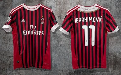 Vintage AC Milan 2011 Home Jersey with Badge - Ibrahimovic | Free Shipping - Image 1 of 4