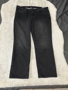 Buffalo David Bitton Jackson Black Straight Stretch Jeans Size 38x30 Pants - Picture 1 of 8