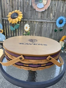 Longaberger 2011 Baltimore Ravens social gathering Basket - Picture 1 of 7