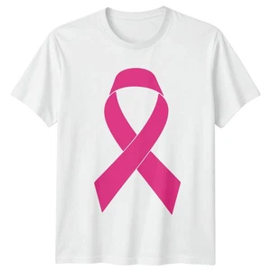 Pink Ribbon Brustkrebs Bewusstsein Unisex Grafik T-Shirt Unterstützung Überlebender - Bild 1 von 11