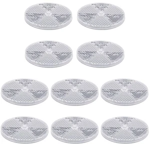 10 Pack Front Round Reflector for Driveway Fence Gate Posts Trailers Safety A... - Bild 1 von 7