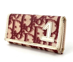Christian Dior Key Case Trotter NO,1 PVC Leather 4 Ring Red Authentic - Picture 1 of 13