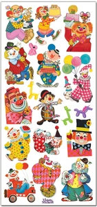 Violette Stickers Clown Party Greetings Crafts Planner Supply Scrapbook Circus - Picture 1 of 2