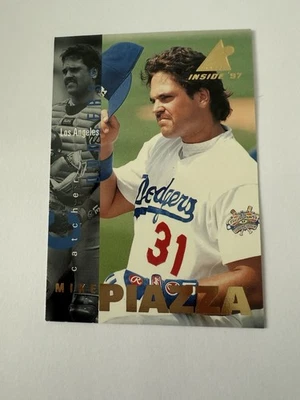 Pinnacle Inside #27 1997 Mike Piazza Los Angeles Dodgers Salón de la fama Paquete como nuevo Fresco Foto 1 de 2