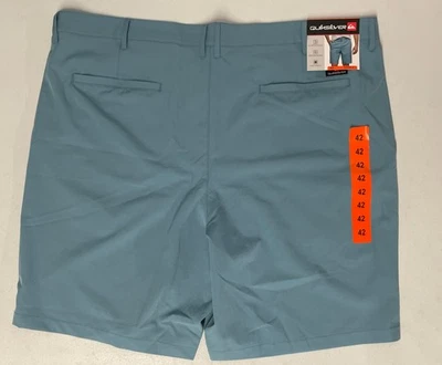 Pantalones Cortos Híbridos Quiksilver Para Hombre Calce Regular 9"" Elastizados Activos AZUL 42 Absorbentes UV Foto 1 de 4