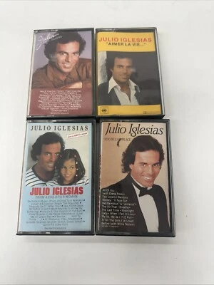 Julio Iglesias 4 Audio Cassette Tape Collection Latin Music Foto 1 de 3