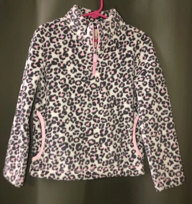 Niñas - Suéter Pullover Polar - Talla XS 4/5 - Cremallera Parcial - Guepardo - por Faded Glory Foto 1 de 3