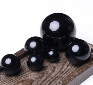 5pc Natural Obsidian Sphere Quartz Crystal Ball Rock Stone Meditation Healing - Picture 1 of 20