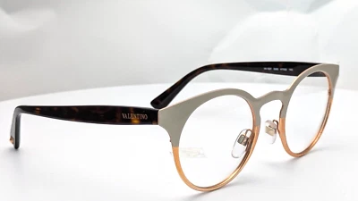 Gafas redondas para mujer Valentino VA1007 3025 beige/oro rosa 47 mm Foto 1 de 4