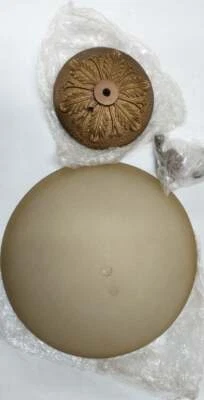 3 light fixture, Y-320A-OWL Old World Leather - Image 1 of 3