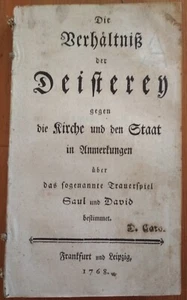 RARE 18TH CENTURY RARE DEISM DEIST BOOK – CONTROVERSIAL, POLEMIC - Picture 1 of 5