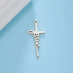 5 piezas Colgante de Cruz de Acero Inoxidable para Collar Cristiano Jesús Mujeres Dijes - Imagen 1 de 10