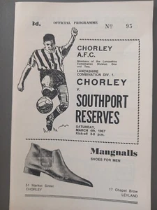 CHORLEY v SOUTHPORT RESERVES 1966/7. - Picture 1 of 1