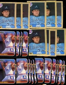 CLIFF SPECK  BULK  LOT OF 20 - 1987 ROOKIE CARDS ATLANTA BRAVES PORTLAND OR