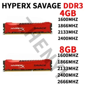 16GB 8GB 4GB DDR3 1600 1866MHz 2133 2400MHz 2666 DIMM RAM per HyperX SAVAGE IT - Picture 1 of 9