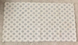 Metallic Silver White Polka Dot Woven Natural Textile Table Runner 25" W x 45" L - Picture 1 of 2