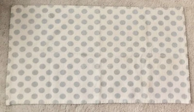 Metallic Silver White Polka Dot Woven Natural Textile Table Runner 25" W x 45" L - Image 1 of 2