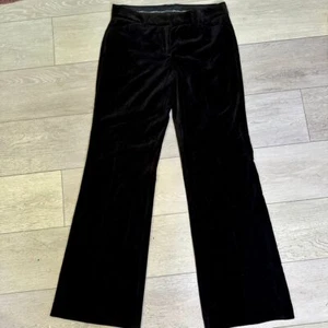 Express velvet black Editor mid rise relaxed trouser Pant wide leg size 6 - Picture 1 of 6