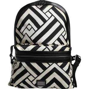 DOLCE & GABBANA Bag Black White Nylon Leather Travel Back Pack Borse RRP 1380usd - Picture 1 of 9
