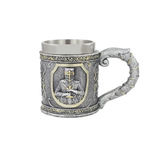 Krug Bierkrug Tempelritter Templer Gothic Fantasy Halloween Trinkgefäß Arthur - Bild 1 von 3