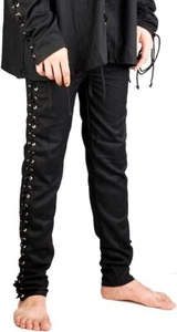 Medieval Renaissance Pirate Gothic LARP Cosplay Costume Pants [Black] - Picture 1 of 1