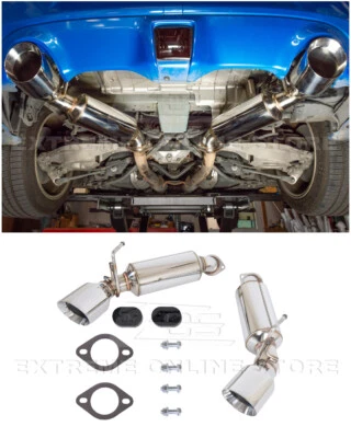 For 09-Up Nissan 370Z Z34 Stainless Steel Axle Back 4.5 Inch Dual Tips Exhaust - Image 1 of 4